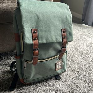 UGRACE Vintage Laptop Backpack with USB Charging Port, Water Resistant Backpack